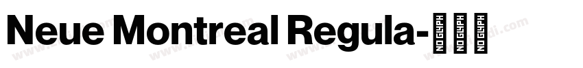 Neue Montreal Regula字体转换